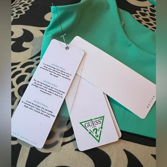 Guess Green Front Lace Sports Bra- size XS - Picture 4 of 5